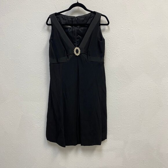 NWT Vintage 1960s Gino Charles for Neusteters Black Cocktail Dress, Size 12/14 - Picture 3 of 11